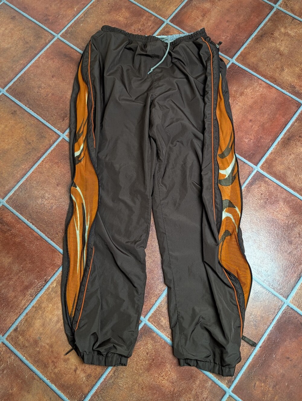 Vintage Cleveland Browns x Puma Track Pants with Zip-Side Team Accents